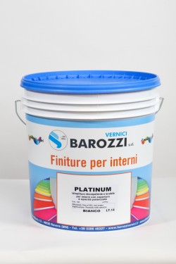 PLATINUM idropittura idrorepellente lavabile per interni con coperture opacità potenziate 14 litri Barozzi