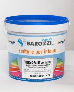 THERMO-PAINT idro pittura antimuffa termica isolante nanotecnologica traspirante bianco 5,0 l Barozzi