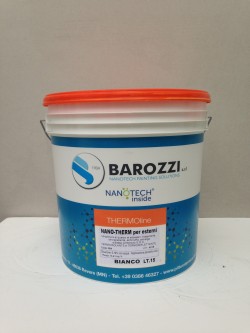 NANO-THERM per esterni, idropittura con effetto termoisolante e termoriflettente, traspirante, idrorepellente, antilaga, bianco 15 l Barozzi