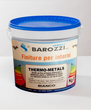 THERMO-METALS Smalto Acrilico all'acqua Termoriflettente Termoisolante nanotecnologico bianco 6 kg Barozzi